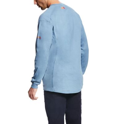 Ariat Work: FR Air Crew Camisetas Hombre - Azules (MEQYS0724)